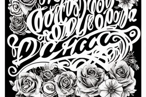 A quote "non ducor, duco" in fine, feminine lettering tattoo idea