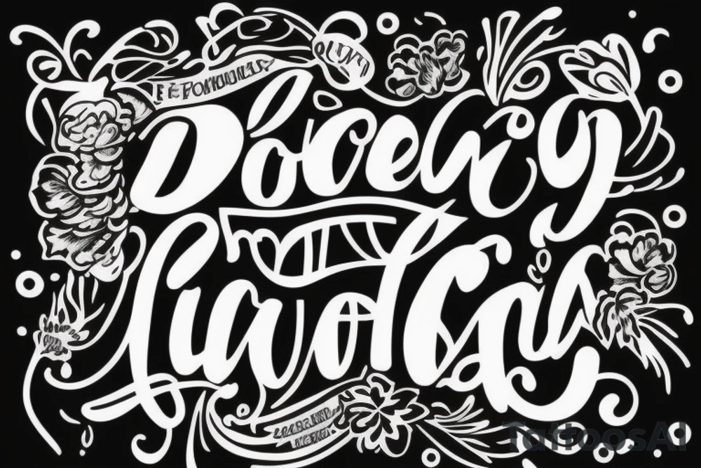 A quote "non ducor, duco" in fine, feminine lettering tattoo idea
