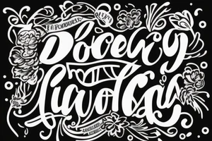 A quote "non ducor, duco" in fine, feminine lettering tattoo idea