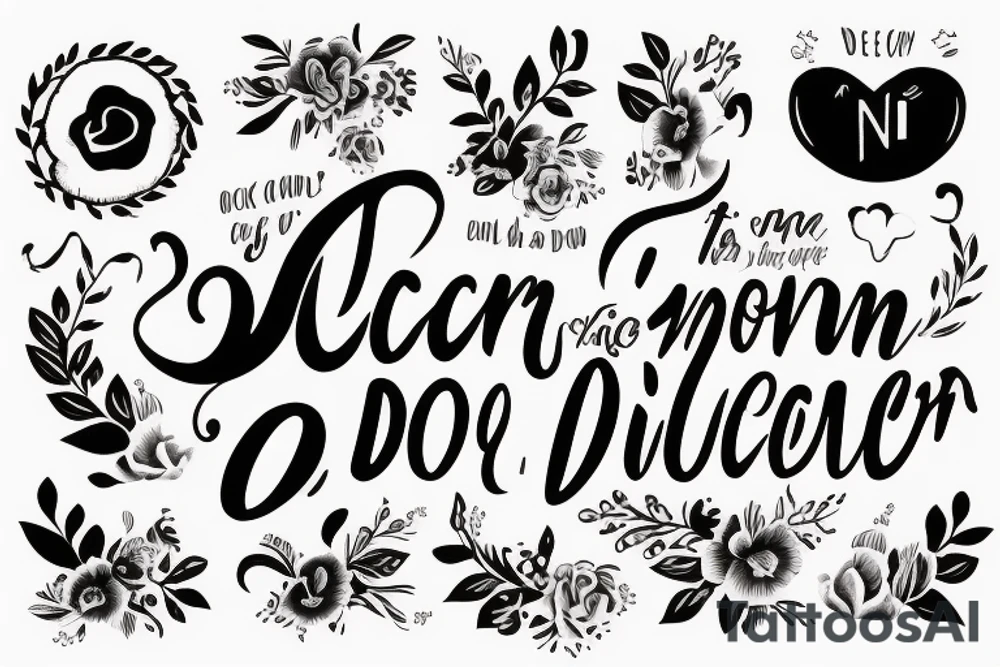A quote "non ducor, duco" in fine, feminine lettering tattoo idea