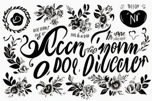 A quote "non ducor, duco" in fine, feminine lettering tattoo idea