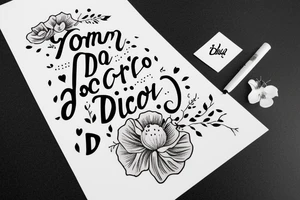 A quote "non ducor, duco" in fine, typewriter, feminine lettering tattoo idea