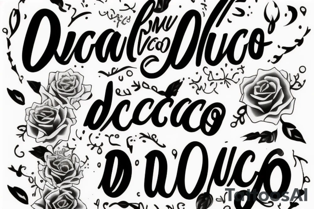 A quote "non ducor, duco" in fine, typewriter, feminine lettering tattoo idea