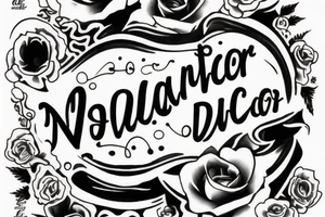 A quote "non ducor, duco" in fine, typewriter, feminine lettering tattoo idea