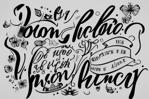 A quote "non ducor, duco" in fine, typewriter, feminine lettering tattoo idea