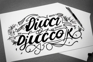 A quote "non ducor, duco" in fine, typewriter, feminine lettering tattoo idea