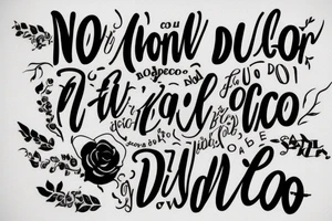 A quote "non ducor, duco" in fine, typewriter font, feminine lettering tattoo idea