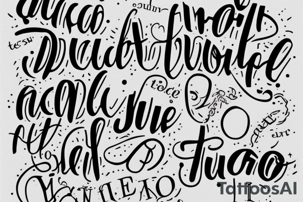 A quote "non ducor, duco" in fine, typewriter font, feminine lettering tattoo idea