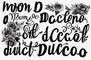 A quote "non ducor, duco" in fine, typewriter font, feminine lettering tattoo idea