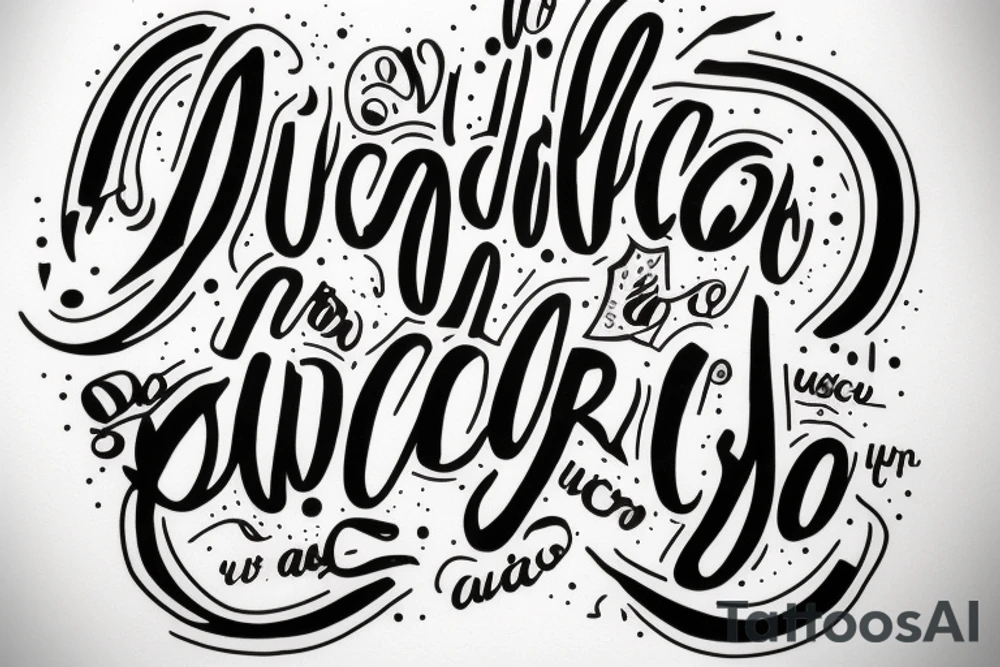 In typewriter font, a quote "non ducor, duco" tattoo idea