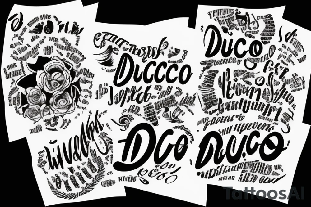 In typewriter font, a quote "non ducor, duco" tattoo idea