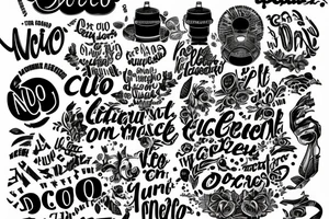 In typewriter font, a quote "non ducor, duco" tattoo idea