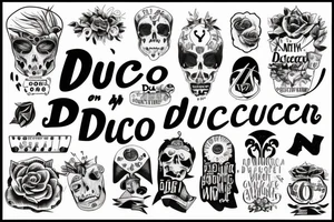 In typewriter font, a quote "non ducor, duco" tattoo idea