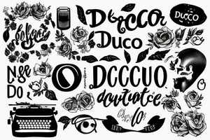 In typewriter font, a quote "non ducor, duco" tattoo idea