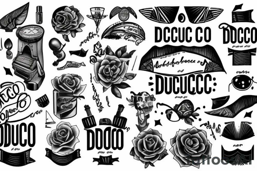 In typewriter font, a quote "non ducor, duco" tattoo idea