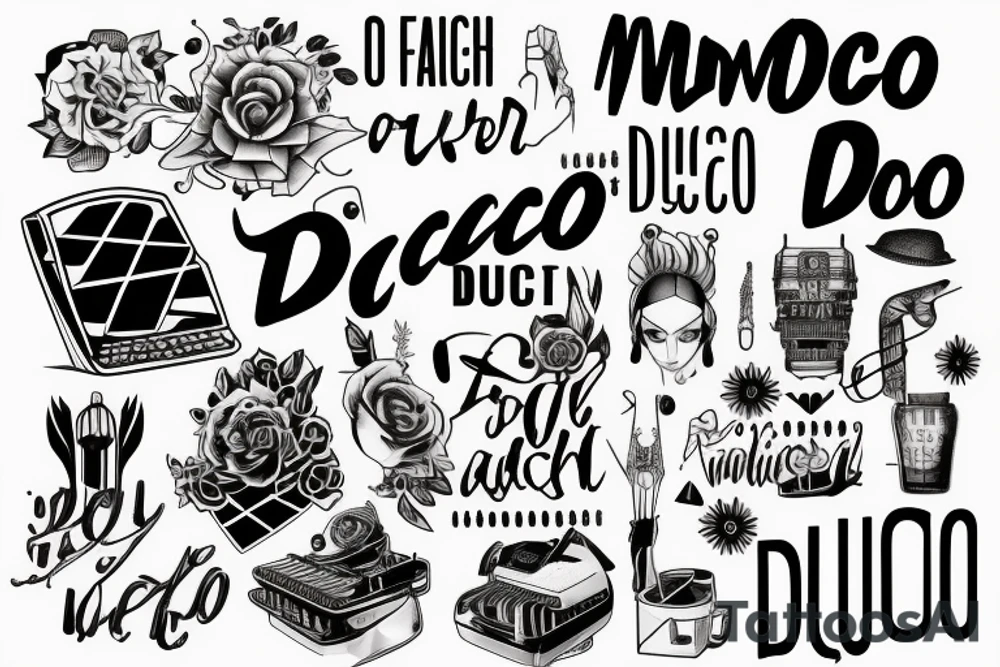 In typewriter font, a quote "non ducor, duco" tattoo idea