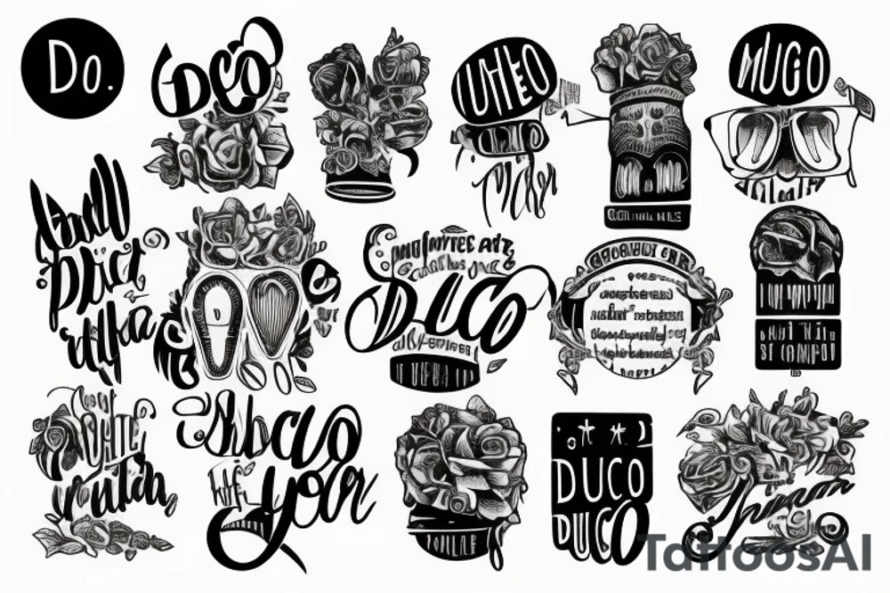 In typewriter font, a quote "non ducor, duco" tattoo idea