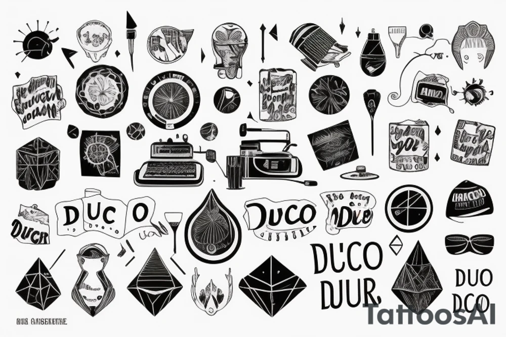 In typewriter font, a quote "non ducor, duco" tattoo idea