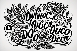 In typewriter font, a quote "non ducor, duco" tattoo idea
