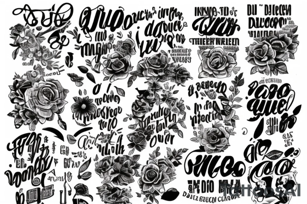 In typewriter font, a quote "non ducor, duco" tattoo idea