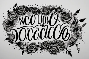In typewriter font, a quote "non ducor, duco" no roses tattoo idea