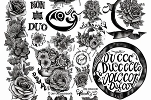 In typewriter font, a quote "non ducor, duco" latin imagery tattoo idea