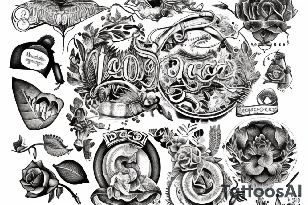 In typewriter font, a quote "non ducor, duco" latin imagery tattoo idea