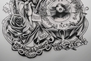 In typewriter font, a quote "non ducor, duco" roman imagery tattoo idea
