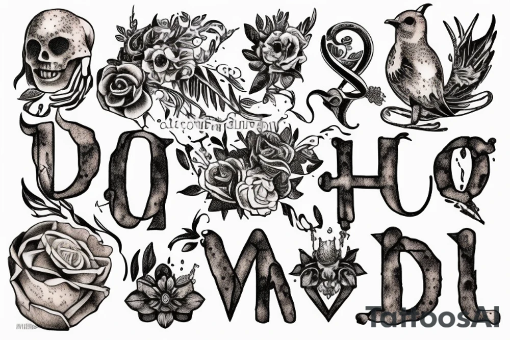 In typewriter font, a quote "non ducor, duco" roman imagery tattoo idea