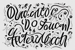 In typewriter font, a quote "non ducor, duco" with a quill and ink tattoo idea