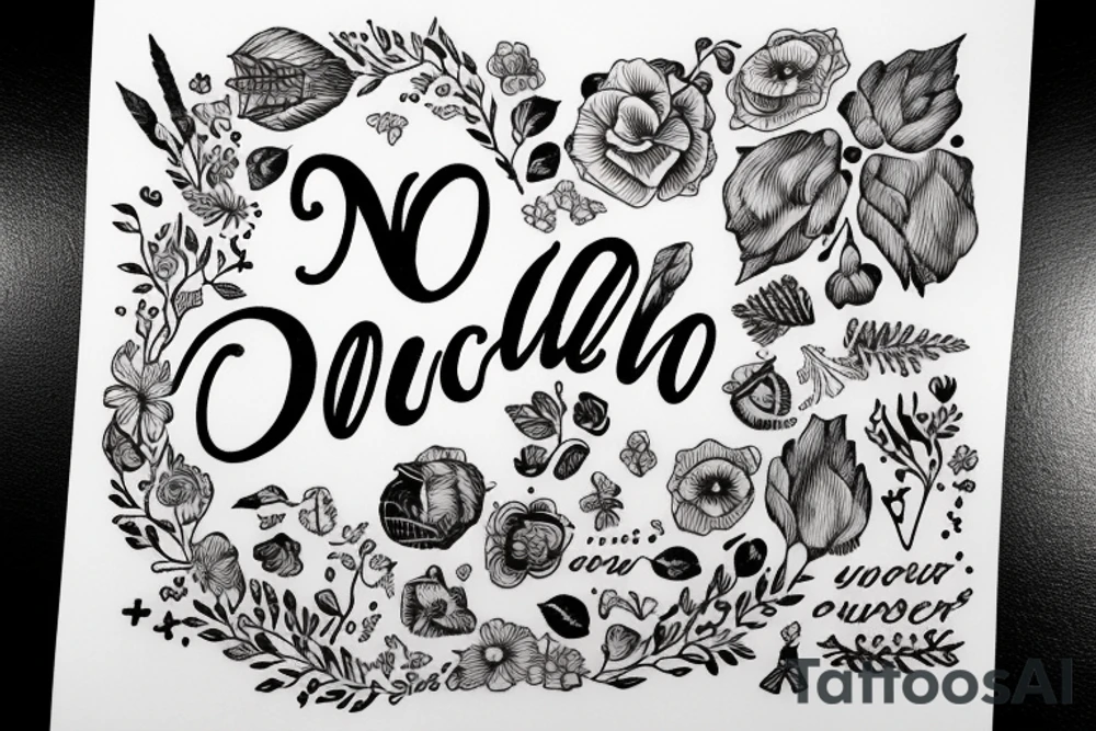 In typewriter font, a quote "non ducor, duco" with a quill and ink tattoo idea