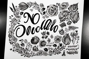 In typewriter font, a quote "non ducor, duco" with a quill and ink tattoo idea