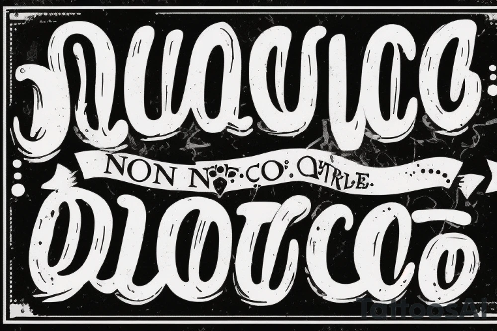 In typewriter font, a quote "non ducor, duco" with a quill and ink tattoo idea