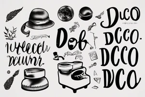 In typewriter font, a quote "non ducor, duco" with a quill and ink tattoo idea