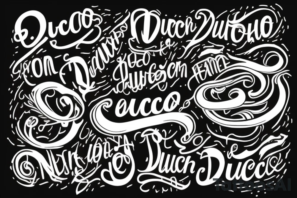 In typewriter font, a quote "non ducor, duco" with a quill and ink tattoo idea