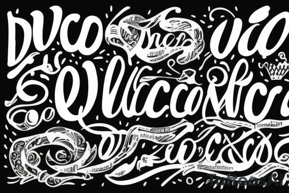 In typewriter font, a quote "non ducor, duco" with a quill and ink tattoo idea