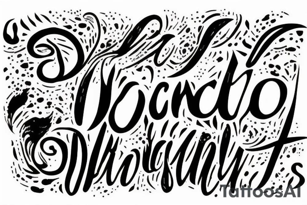 In typewriter font, a quote "non ducor, duco" with a quill and ink tattoo idea