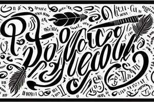 In typewriter font, a quote "non ducor, duco" with a quill and ink tattoo idea