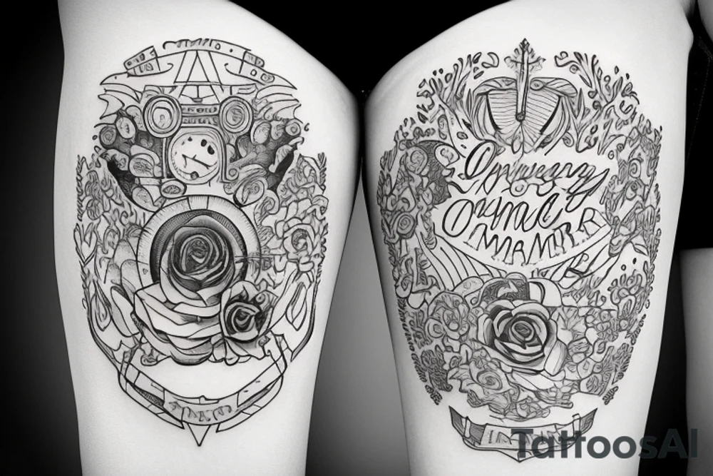 In typewriter font, a quote "non omnis moriar" tattoo idea