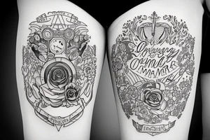 In typewriter font, a quote "non omnis moriar" tattoo idea