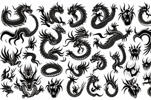 Dragon and temple tattoo idea