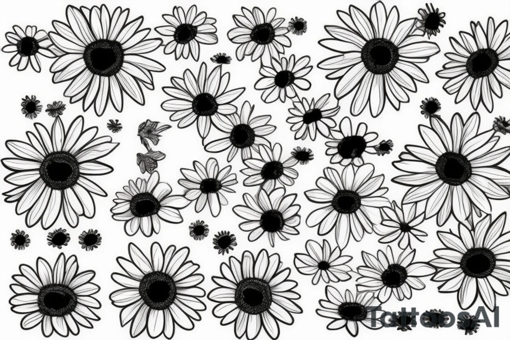 Africa with a daisy tattoo idea