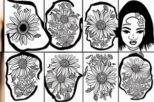 Africa with a daisy tattoo idea