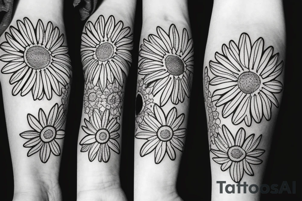 Africa with a daisy tattoo idea