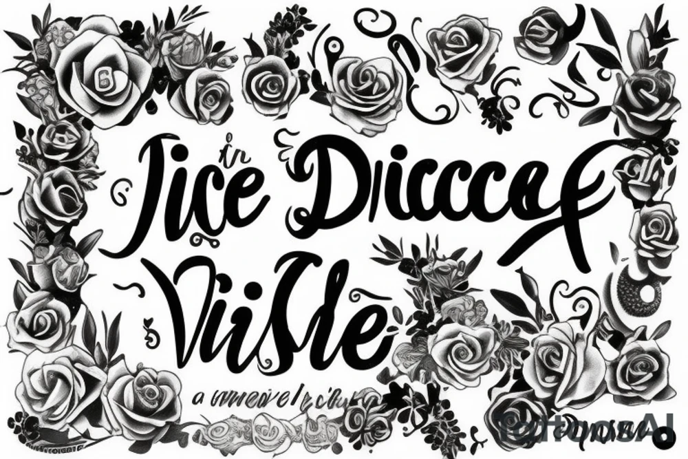 Quote "Vivere disce" only text tattoo idea