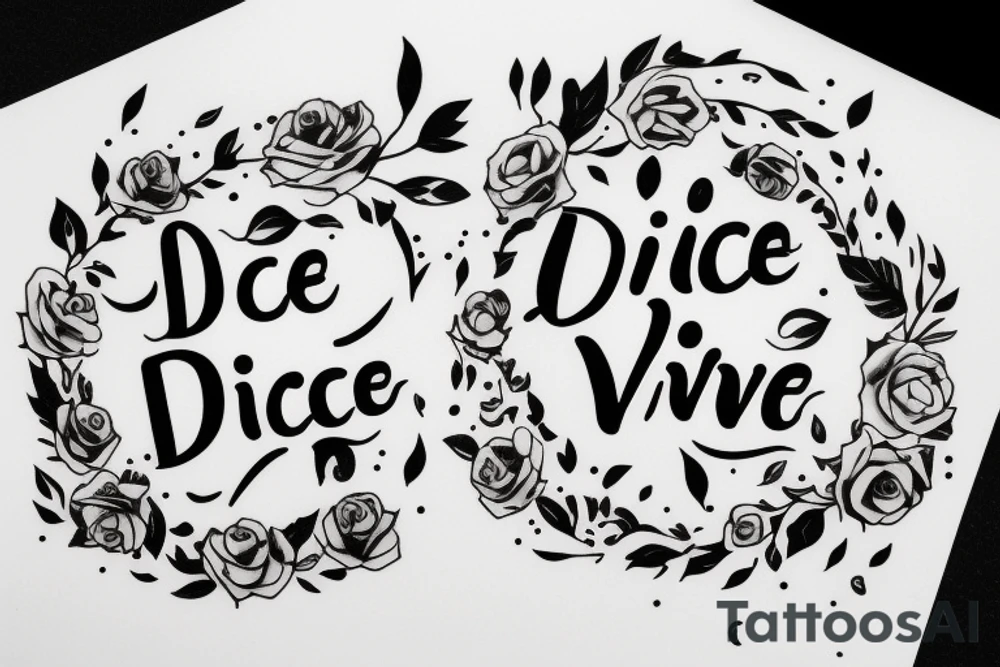Quote "Vivere disce" only text in typewriter font tattoo idea Quote "Vivere disce" only text in typewriter font tattoo idea