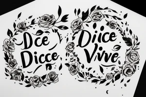 Quote "Vivere disce" only text in typewriter font tattoo idea