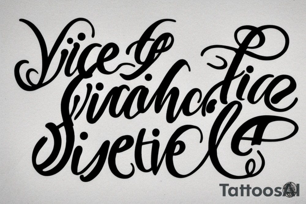 Quote "Vivere disce" only text in scripture serif font tattoo idea Quote "Vivere disce" only text in scripture serif font tattoo idea