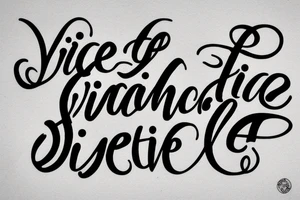Quote "Vivere disce" only text in scripture serif font tattoo idea