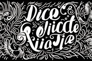 Quote "Vivere disce" only text in scripture serif font tattoo idea